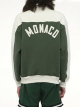 Rhude Rhude Monaco Half-Zip Sweatshirt in Hunter Green/Cream