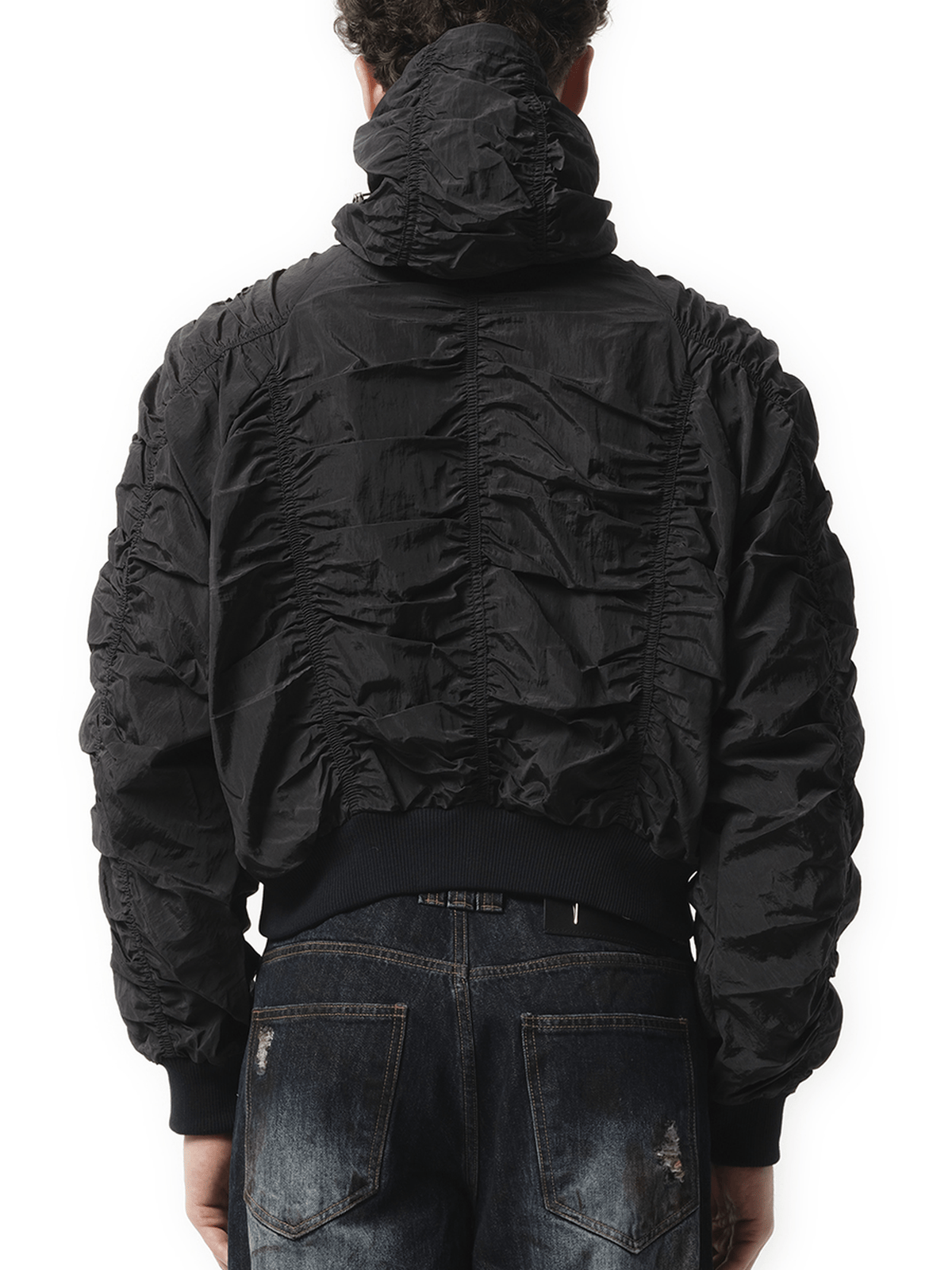 THUG CLUB Scarred Double Flying Bio Jacket in Black | MARAIS — MARAIS