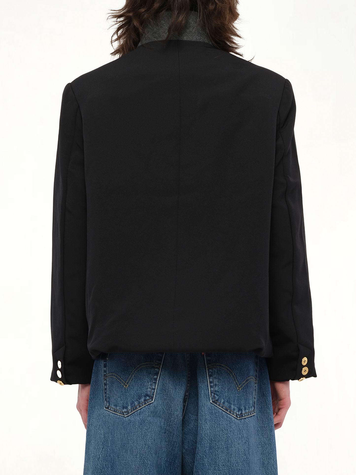 Levi's Denim x MatelasseTwill Reversible Blouson in Black/Blue