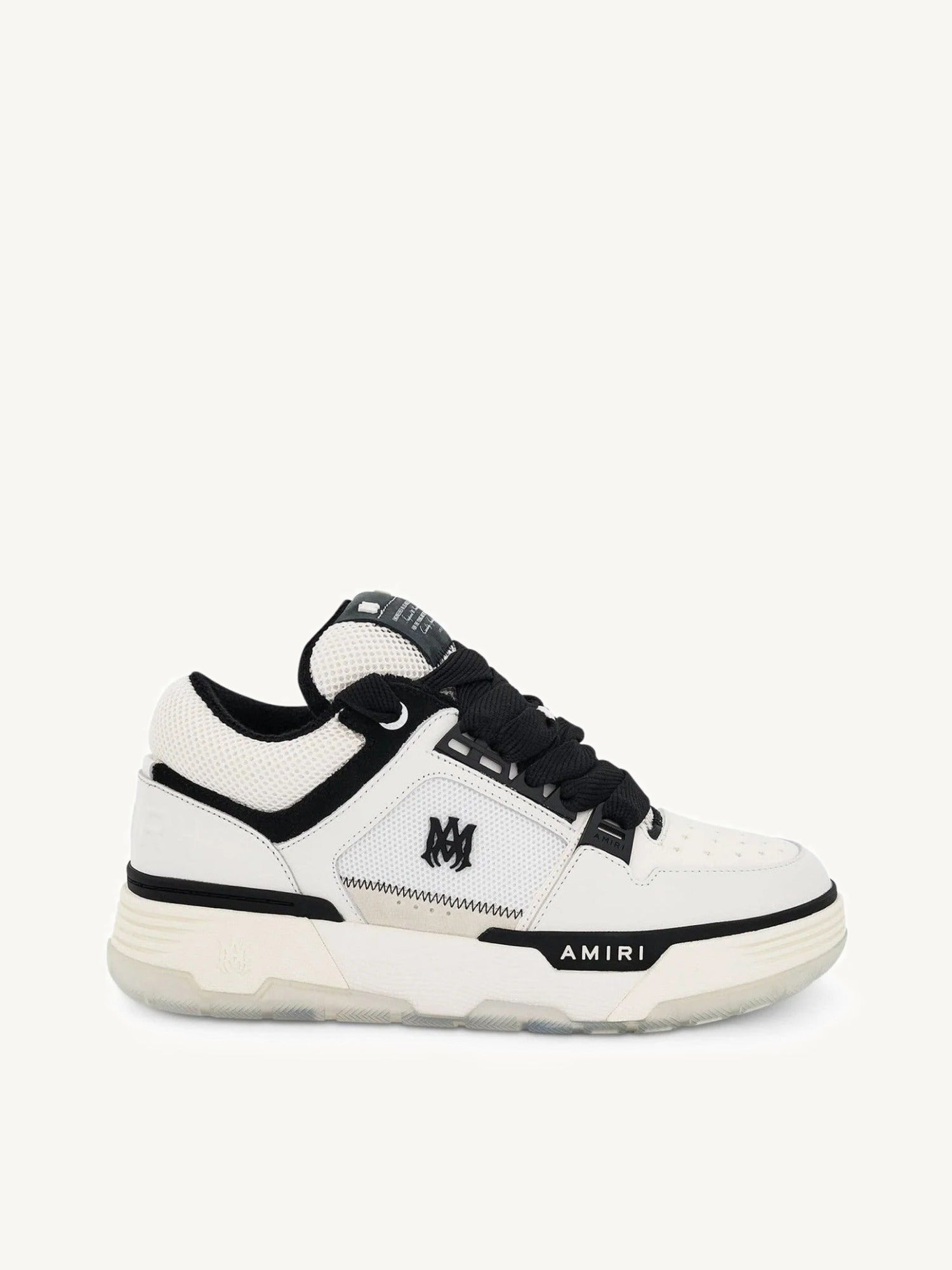 MA-1 Sneaker in White/Black Side View | AMIRI