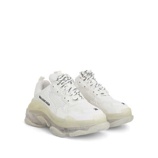 Triple S Clear Sole Sneakers in White