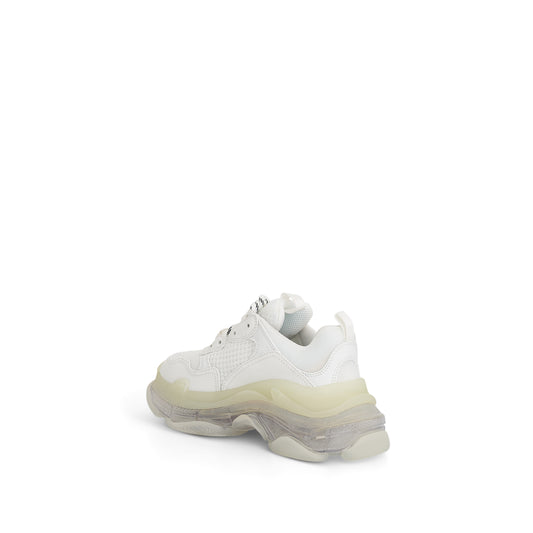 Triple S Clear Sole Sneakers in White