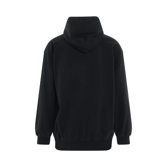 Medium Fit Hoodie in Washed Black