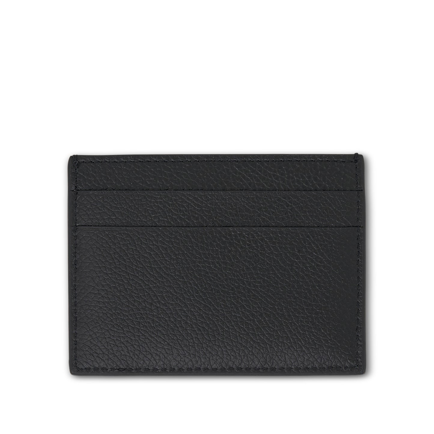 Grained Leather Cash Card Holder in Black/White