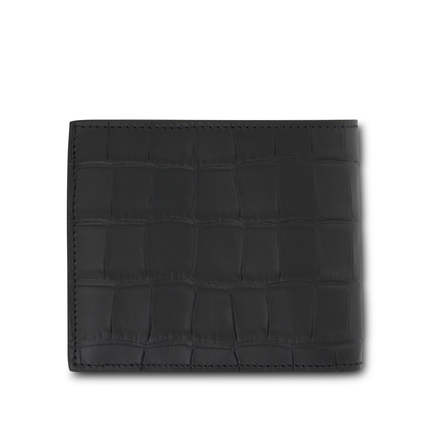 Men's Cash Square Folded Coin Wallet in Black/white