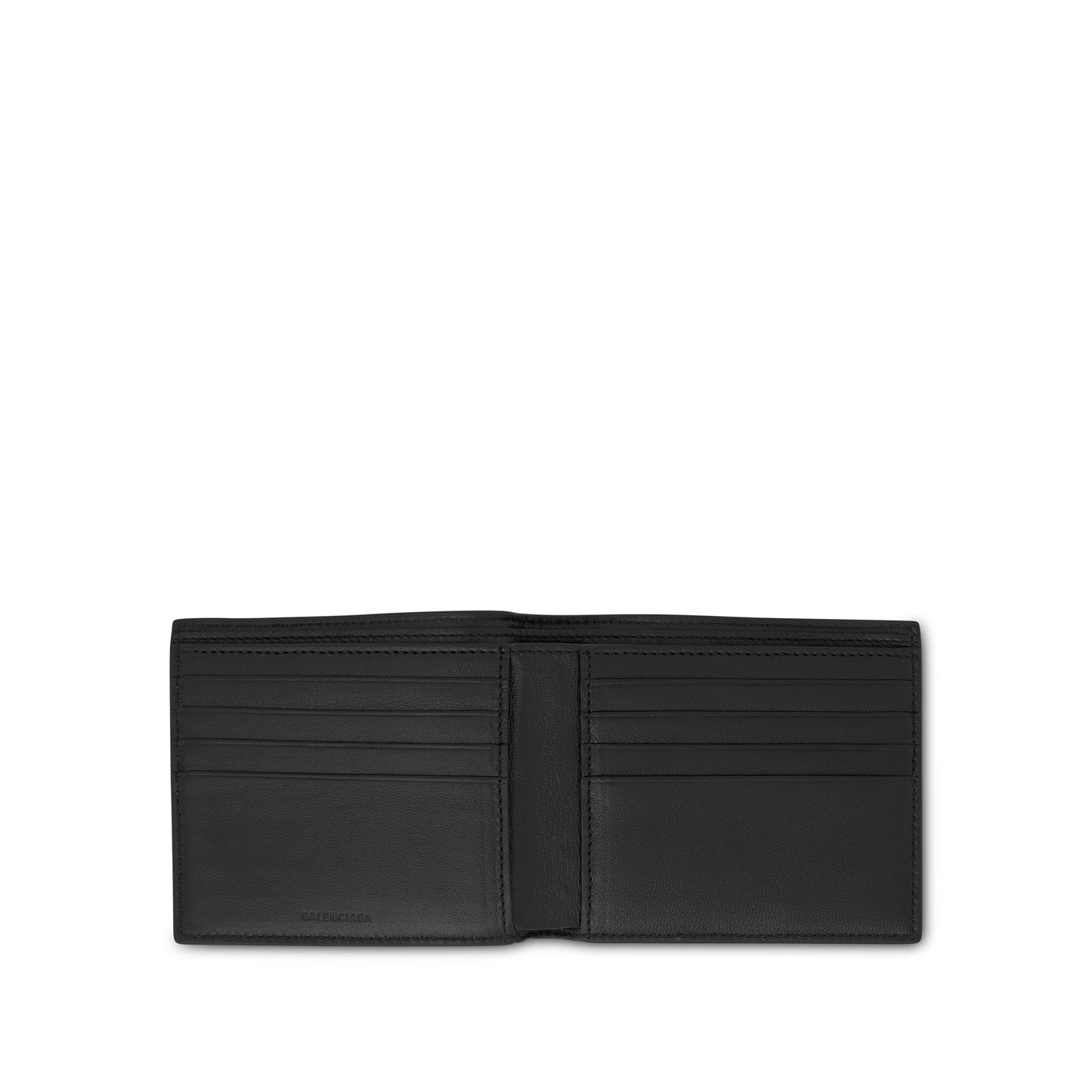 Cash Square Folded Wallet in Black/White