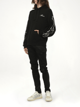 Bones Hoodie in Black/White