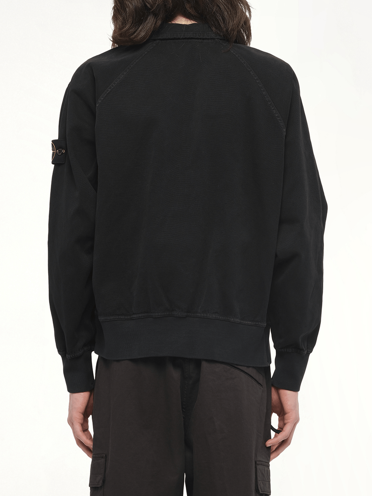 610005 Giubbotto Zip Up Cardigan in Black