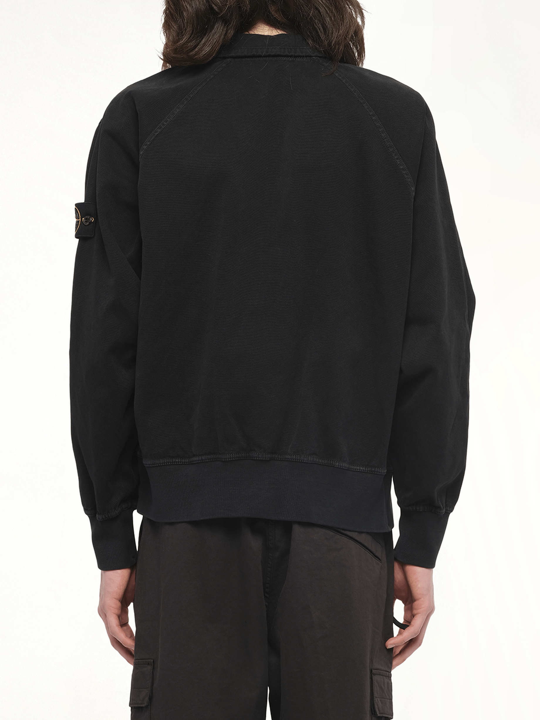 610005 Giubbotto Zip Up Cardigan in Black