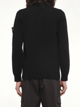 510004 Lambs Wool LS Polo in Black