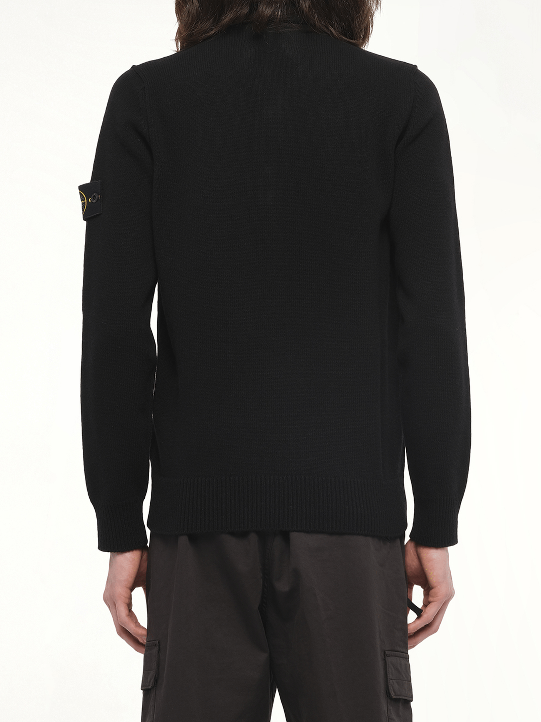 510004 Lambs Wool LS Polo in Black