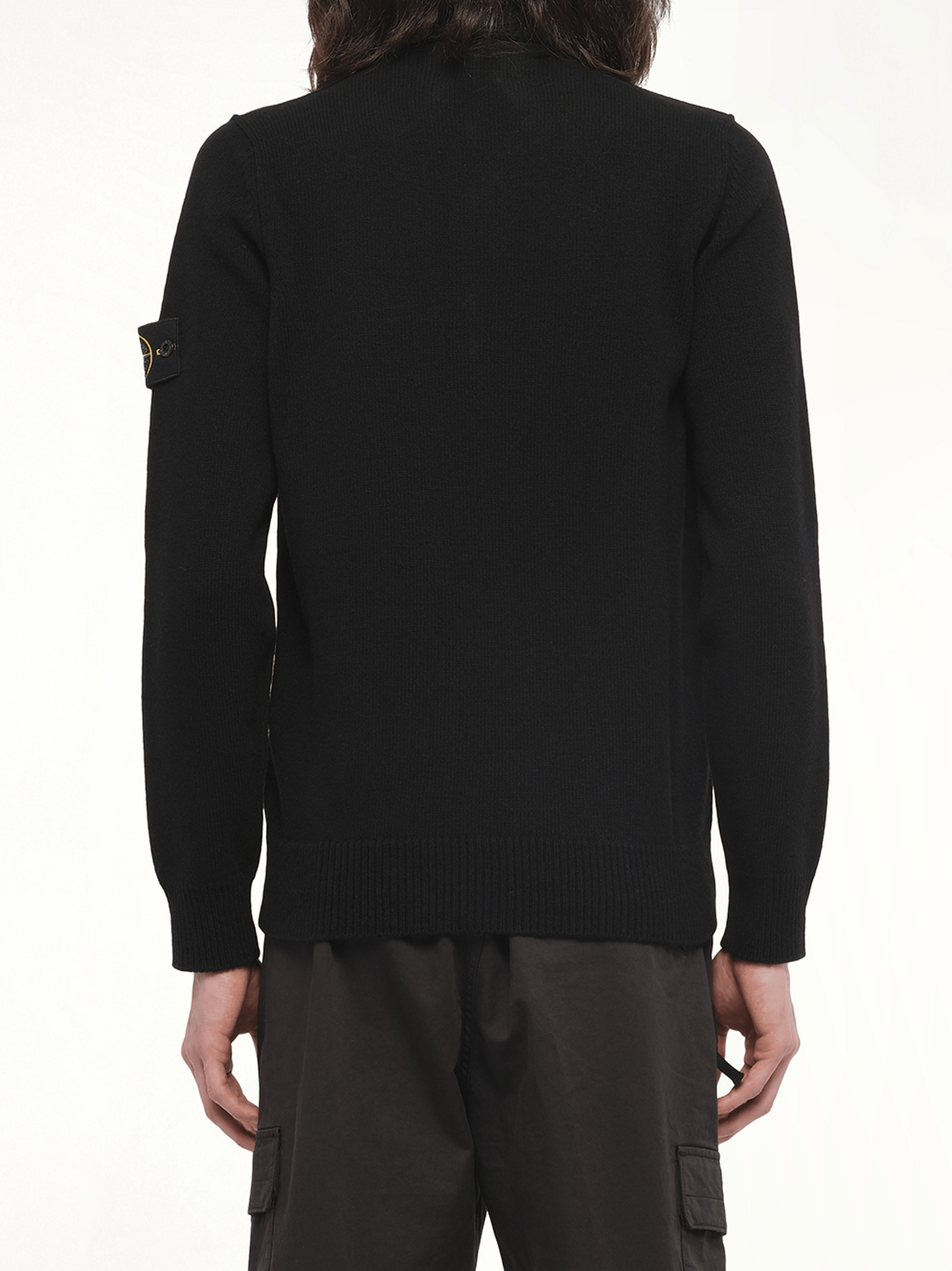 510004 Lambs Wool LS Polo in Black