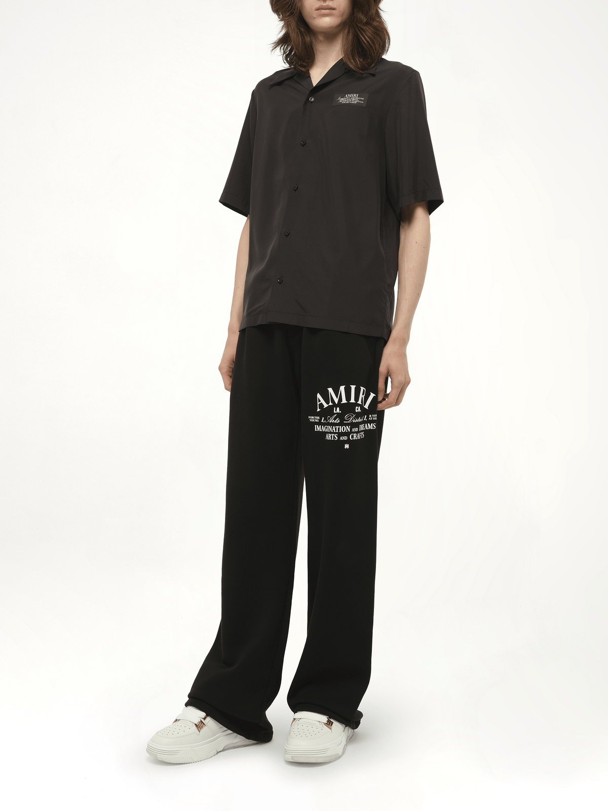 Amiri Spirit Bowling Shirt in Black