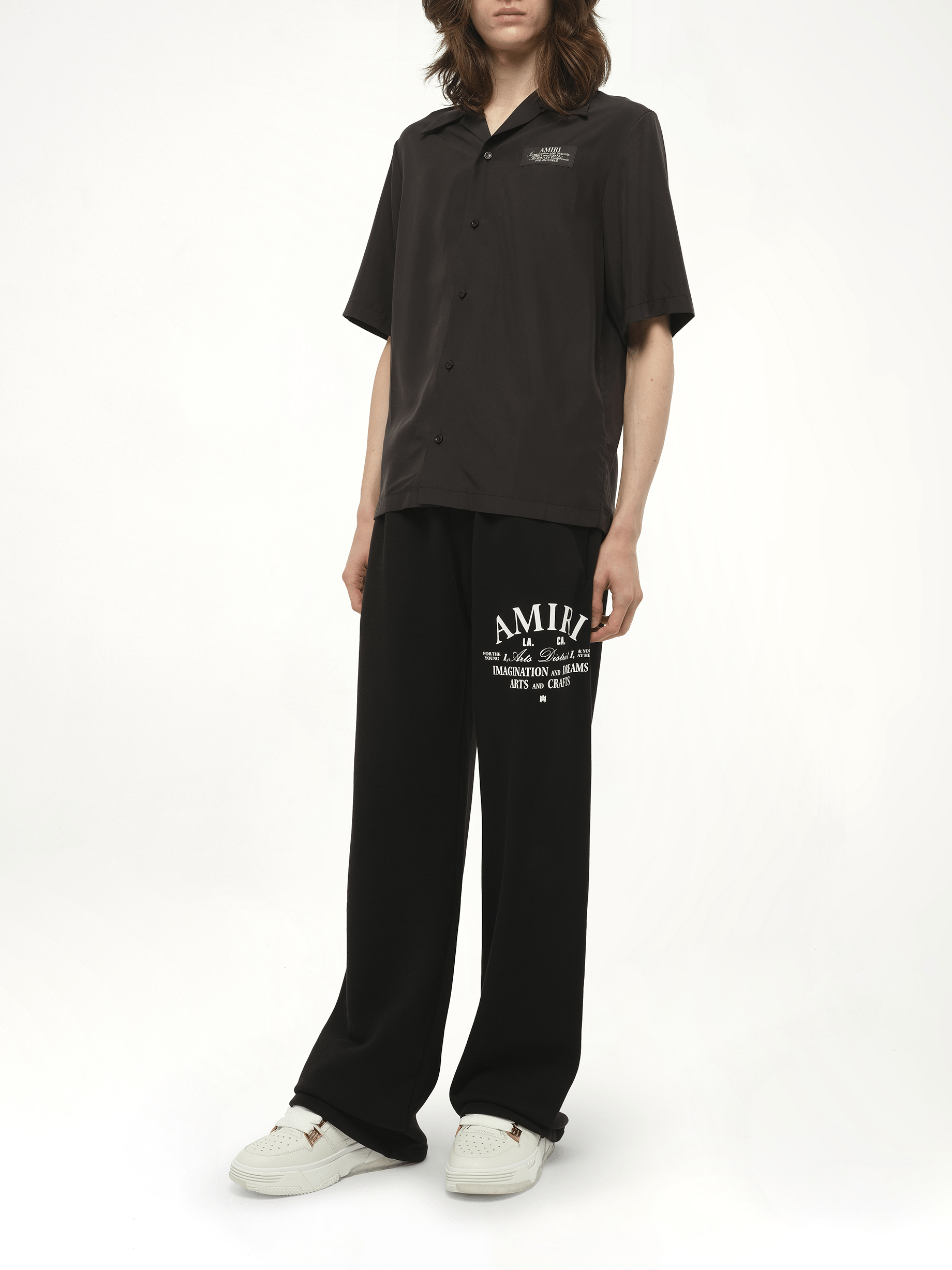 Amiri Spirit Bowling Shirt in Black