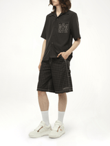 MA Outline Bowling Shirt in Black