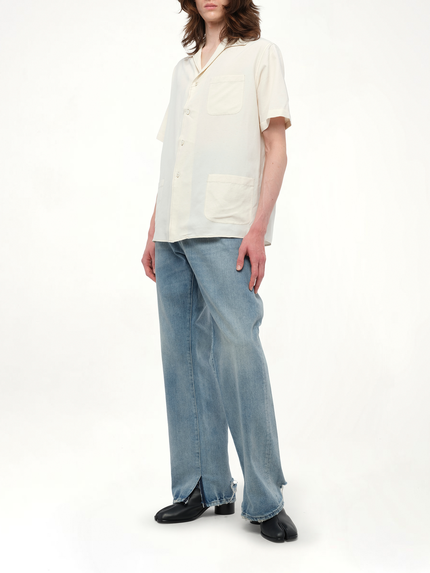 Soft Short Sleeve Shirt in Beige