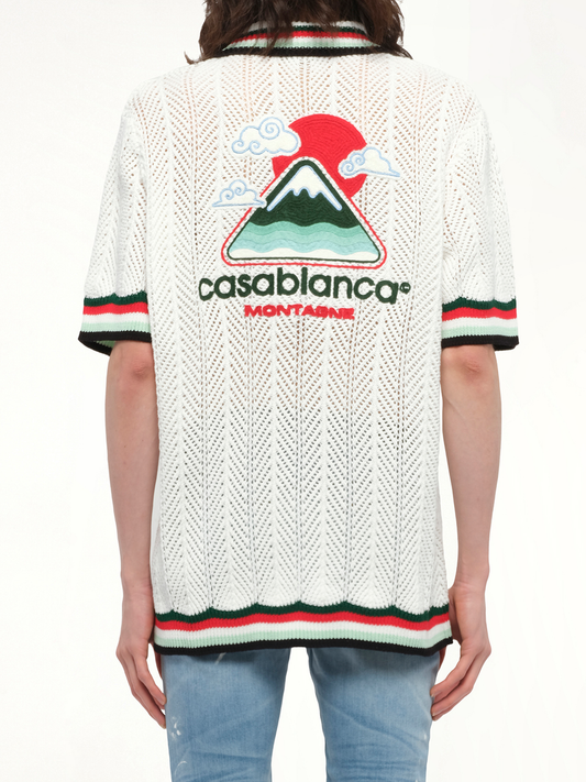 Sporty Crochet Shirt in Multicolour