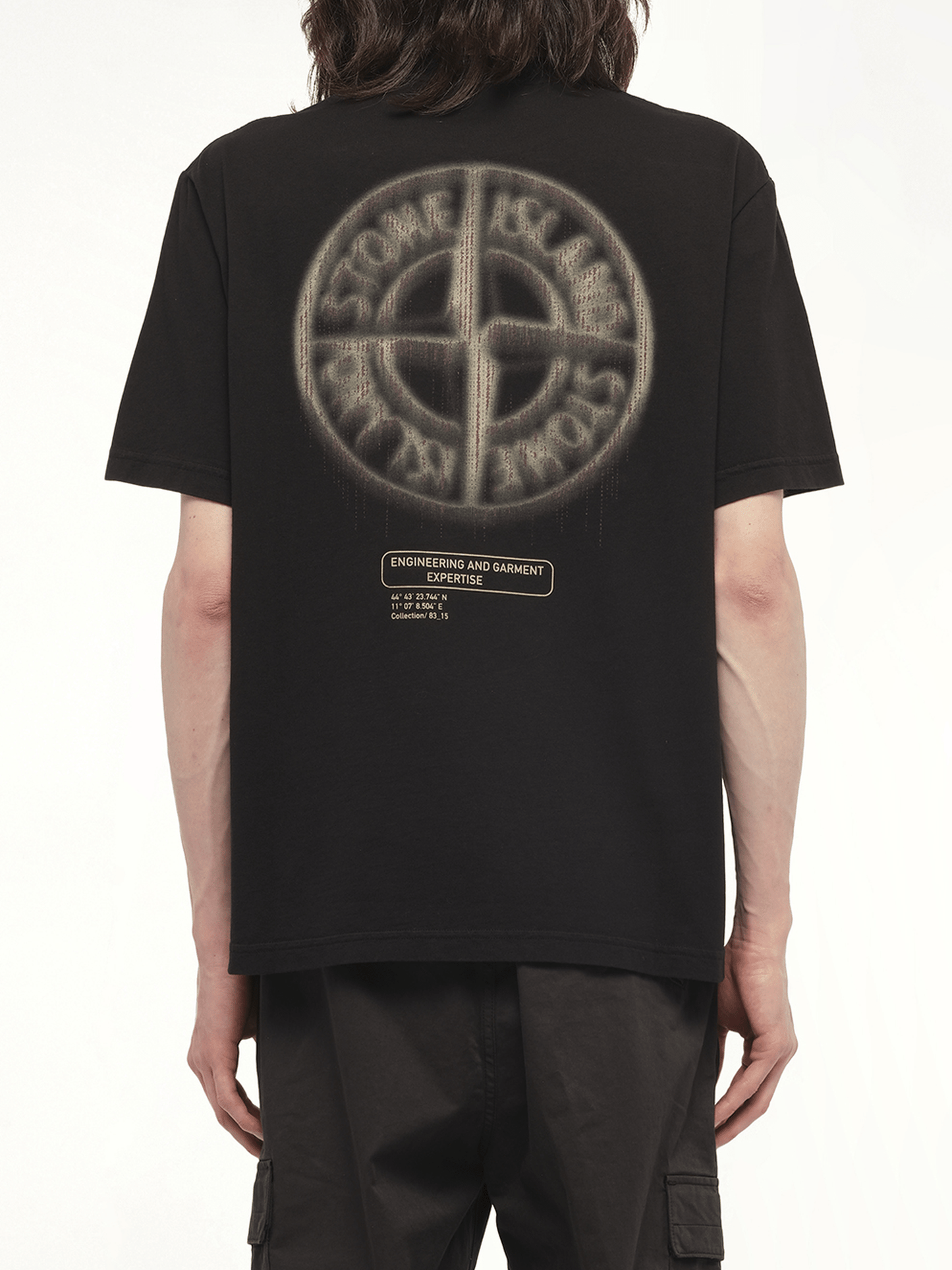 210003 Bleeding Numbers Compass S/S T-Shirt in Black