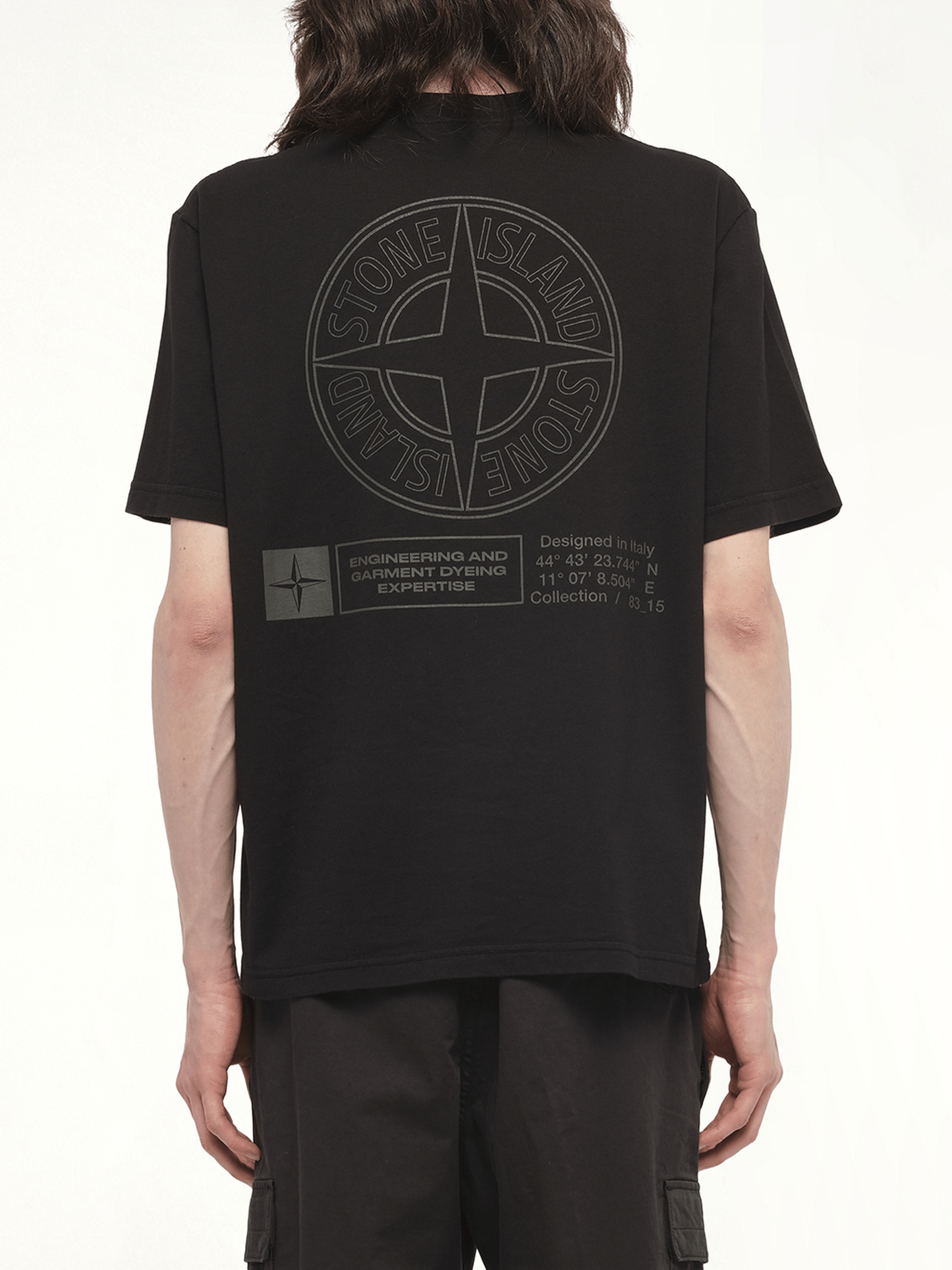 210003 Industrial Print S/S T-Shirt in Black