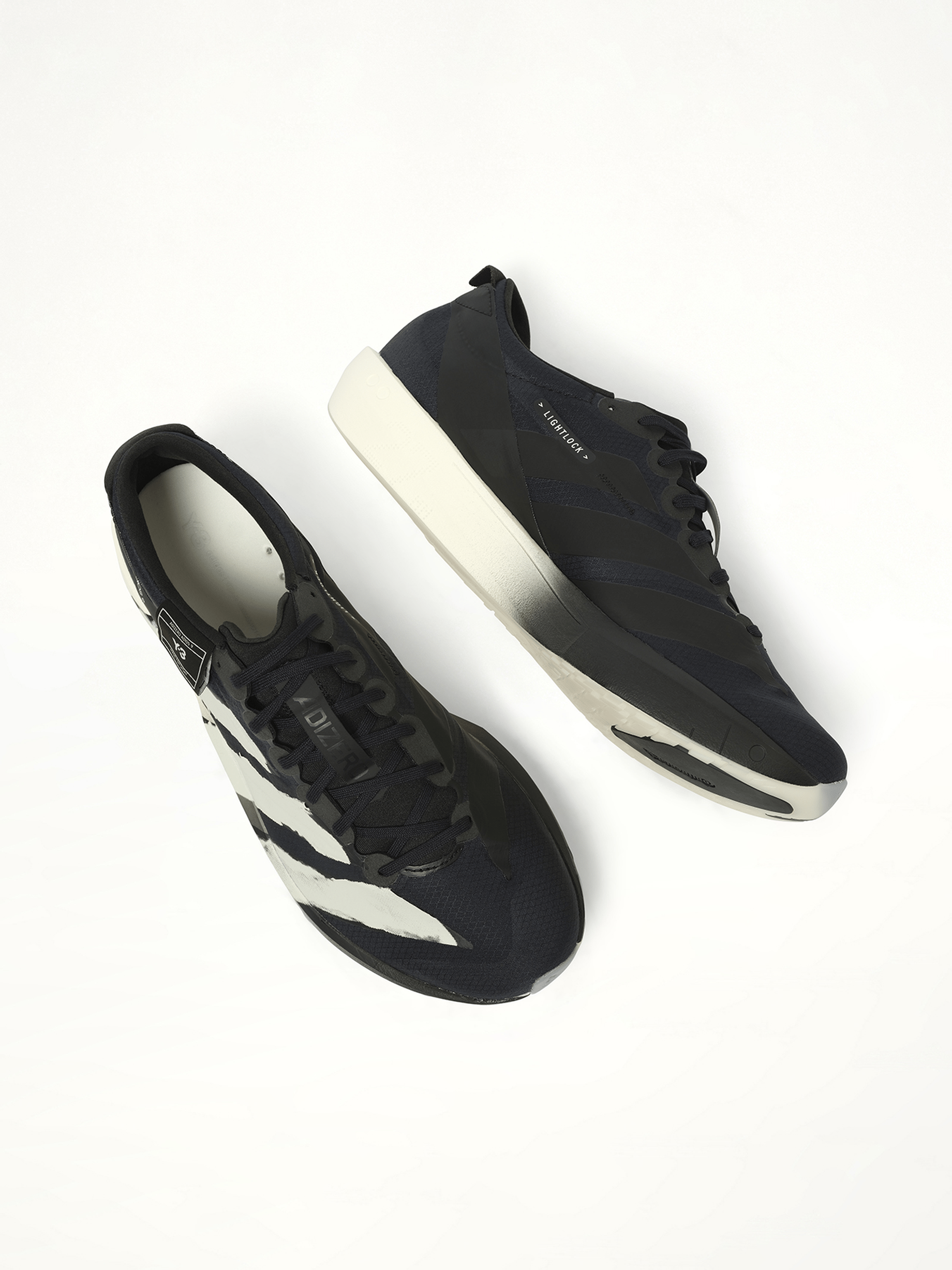 Adios 9 Sneaker in Black Top View | Y-3