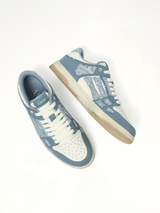 Bandana Skeleton Top Low Sneaker in Ashley Blue Back View | AMIRI