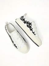 Court Low Sneaker in White/Black Top View | AMIRI