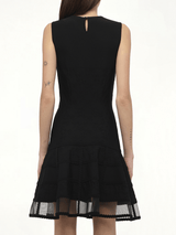 Patchwork Mini Dress in Black
