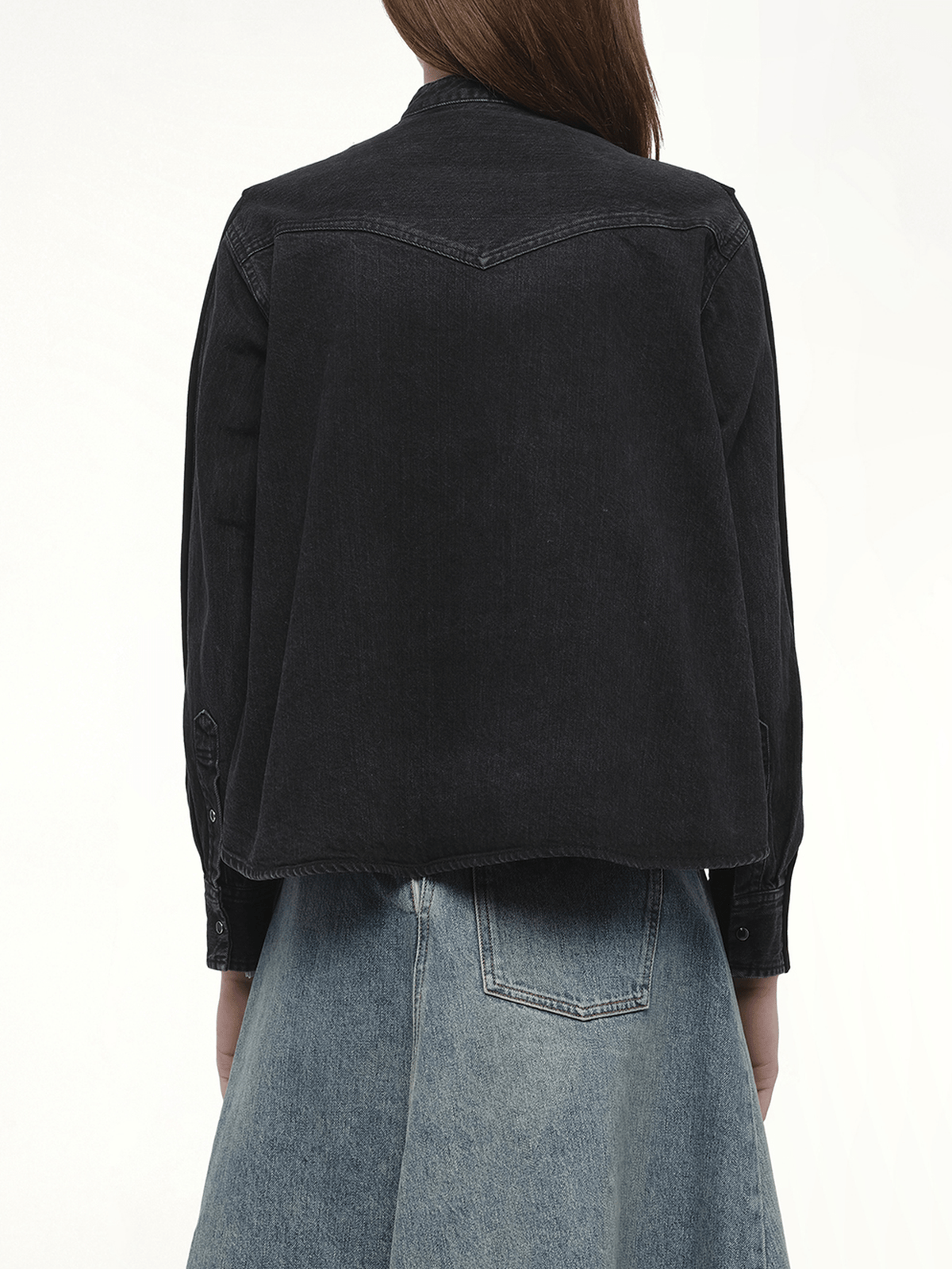 블랙 FW25 데님 x 니트 가디건