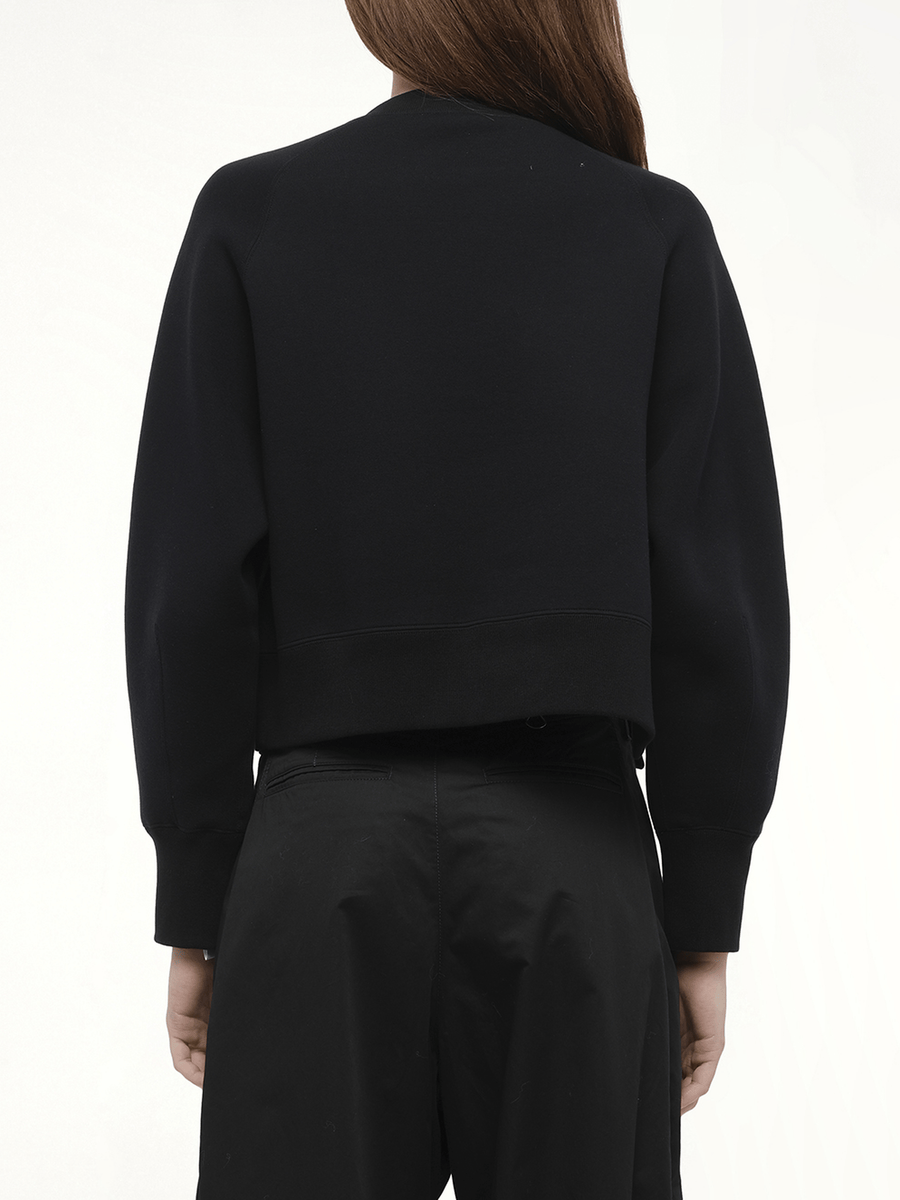S Sponge Sweat Pullover in Black