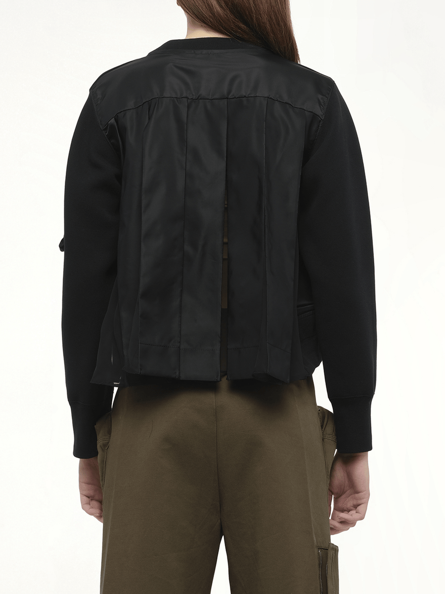 Sponge Sweat x Nylon Twill Pullover in Black/Black