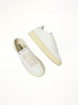 Medalist Low Sneakers in White/White Back View | AUTRY