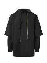 Rick Owens Drkshdw Tommy Hustler Hoodie in Black