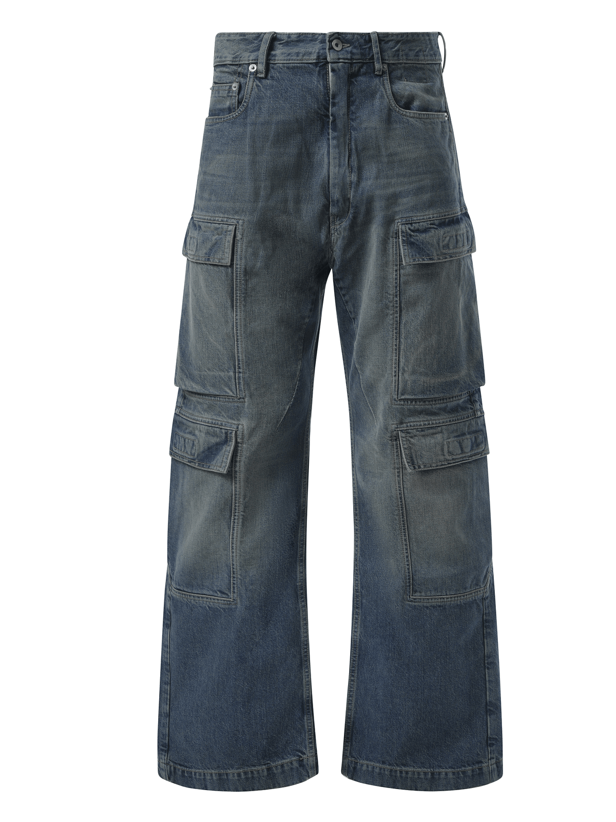 Rick Owens Drkshdw Double Cargo Jeans in Washed Indigo