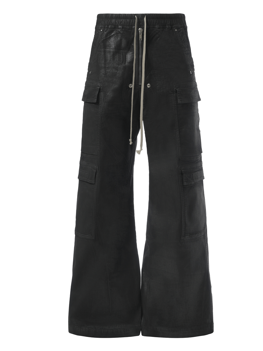 Rick Owens Drkshdw Double Cargo Jumbo Belas in Black