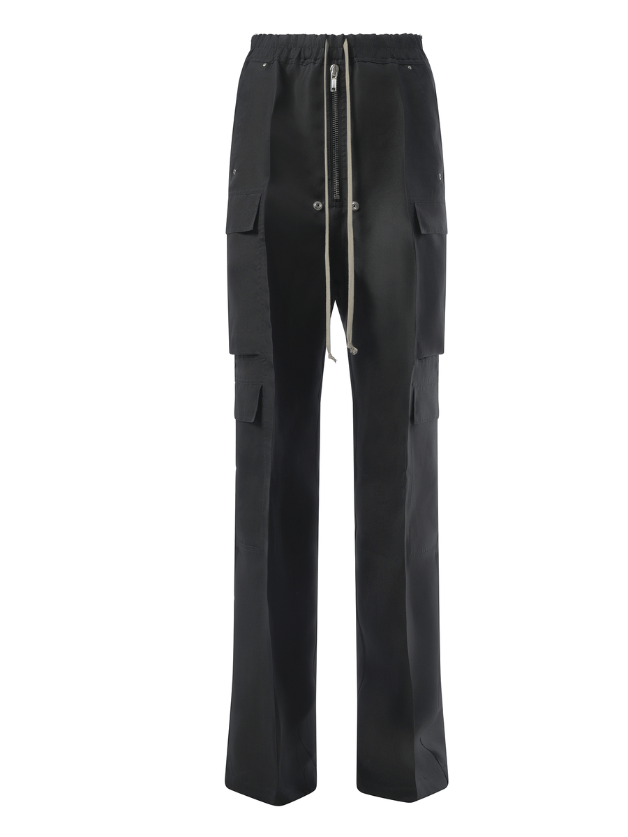 Rick Owens Silk Cargobelas in Black