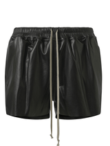 Rick Owens Leather Short Boxers in Black