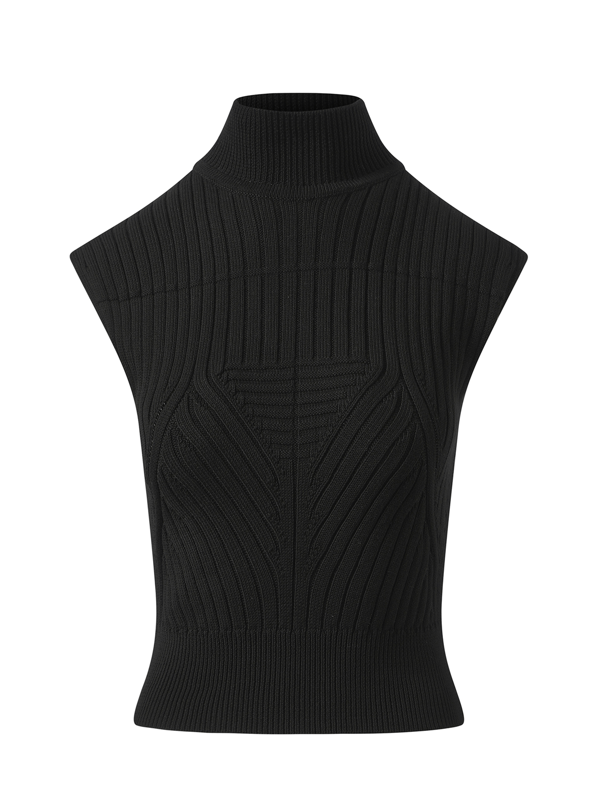 Rick Owens Megarib Sleeveless Turtle in Black