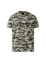 Givenchy Camo All Over T-Shirt in Beige/Black