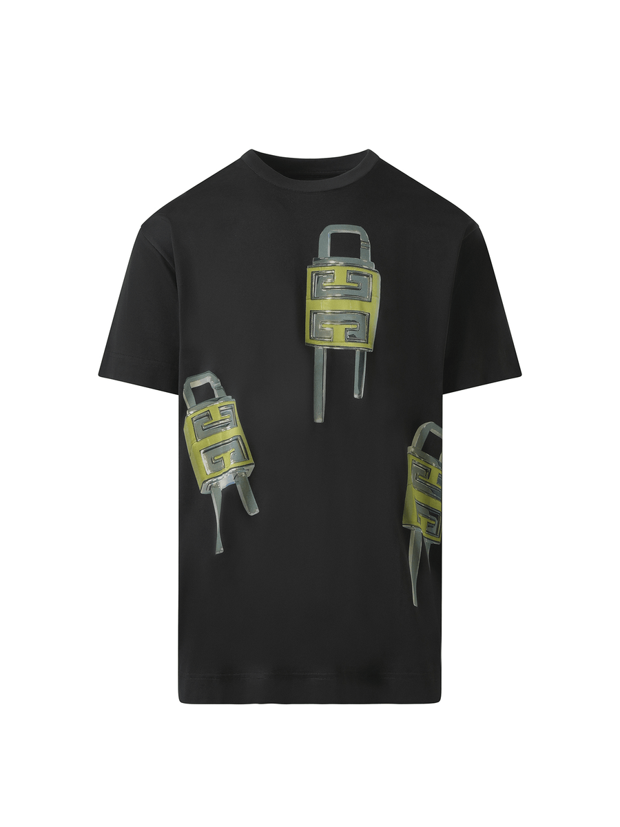 Givenchy U-Lock Print T-Shirt in Black