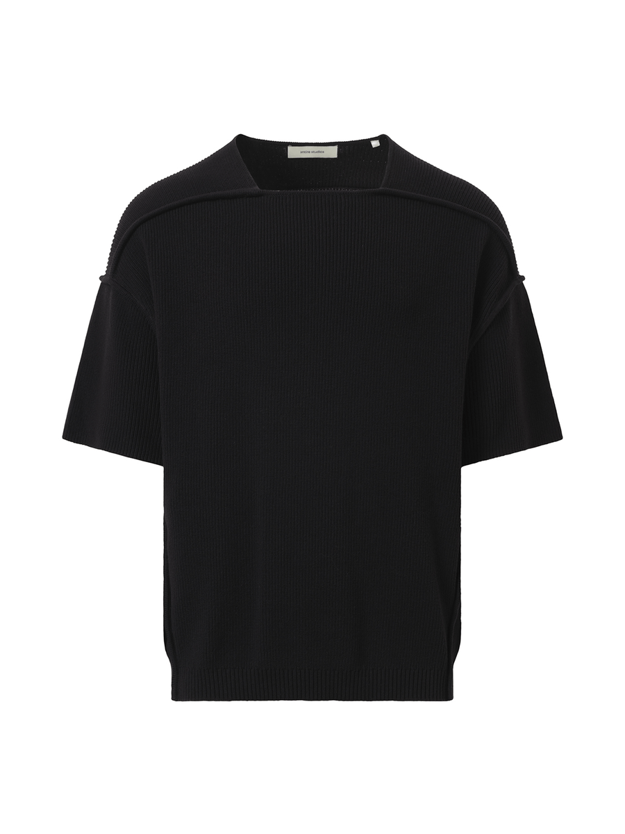 Entire Studios Knit Block T-Shirt in Black
