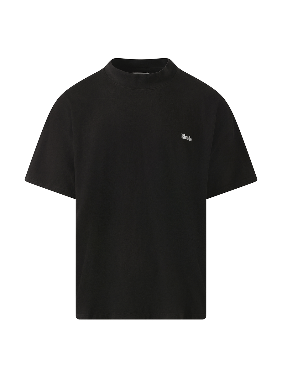 Rhude Classique Mock Neck T-Shirt in Black