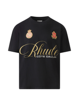 Rhude Rhude Script-Crest T-Shirt in Vintage Black