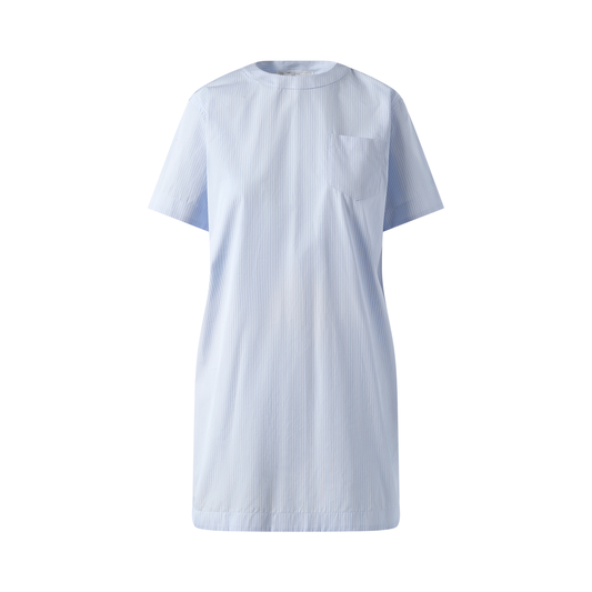 Poplin Dress in Light Blue Stripe