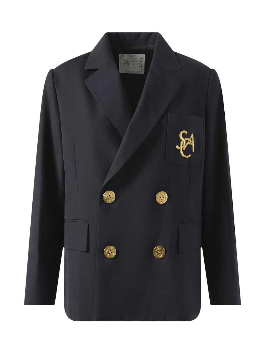 Sacai Emblem Suiting Jacket in Navy