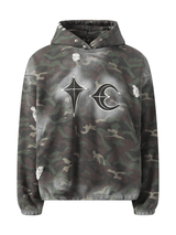 Thug Club Sprayed Camoflage Rock Hoodie in Camo