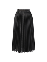 Sacai Spun Organza Skirt in Black Stripe