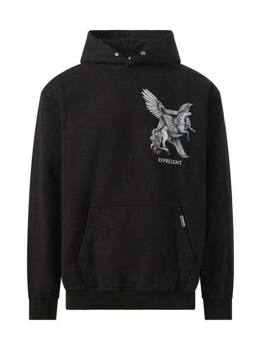 Represent Elegance In Motion Hoodie in Jet Black