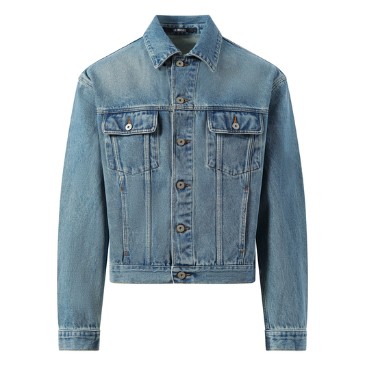La Veste Denim in Blue/Tabac