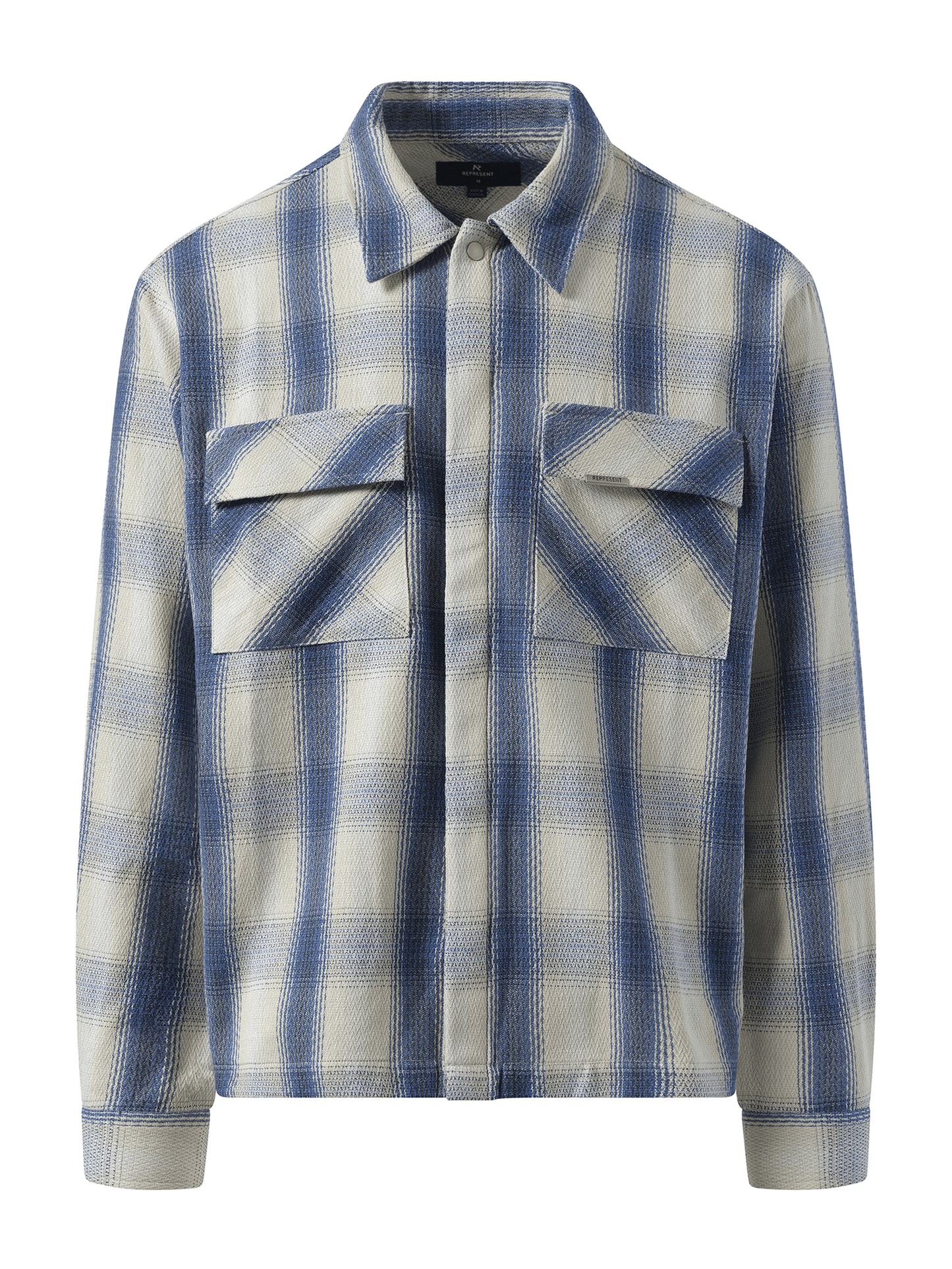 Represent Season Flannel Shirt in Mid Blue