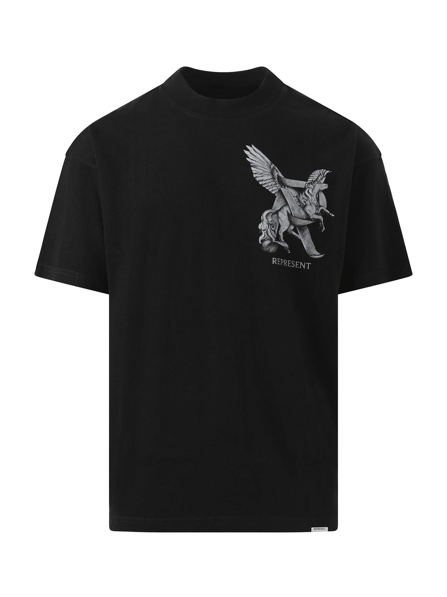 Represent Elegance In Motion T-Shirt in Jet Black